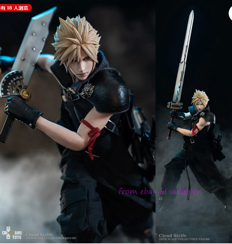 GAMETOYS GT-006D 1/6 クラウド ヘッドパーツ付き GAMETOYS GT-006D Cloud Strife 1/6 AC First Class Soldier (no