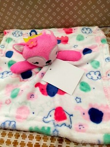 Doudou Rose Carre Plat De 30 X 30cm Tete De Chat Rose Et Blanc Ebay