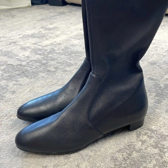 Stuart Weitzman Genna 25 City Boot Stretch Nappa Leather OTK Black Sz 5