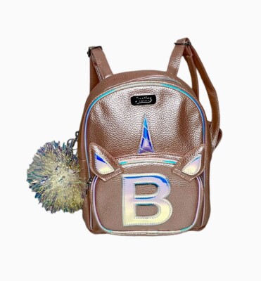 Justice Unicorn Quilted Initial “B” Mini Backpack Pink NWT