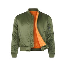 MA1 Flight Bomber Jacket Bike Skinhead Combat Army Military Force US Pilot Satin