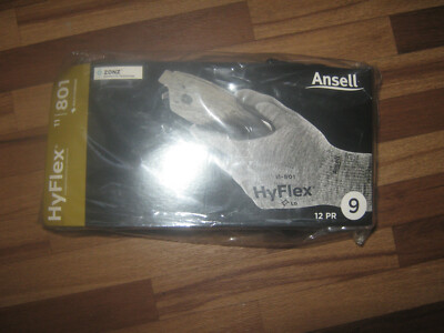 Ansell HyFlex 11-801 12 x Paar in größe 9 Mehrzweckhandschuhe Arbeitshandschuhe