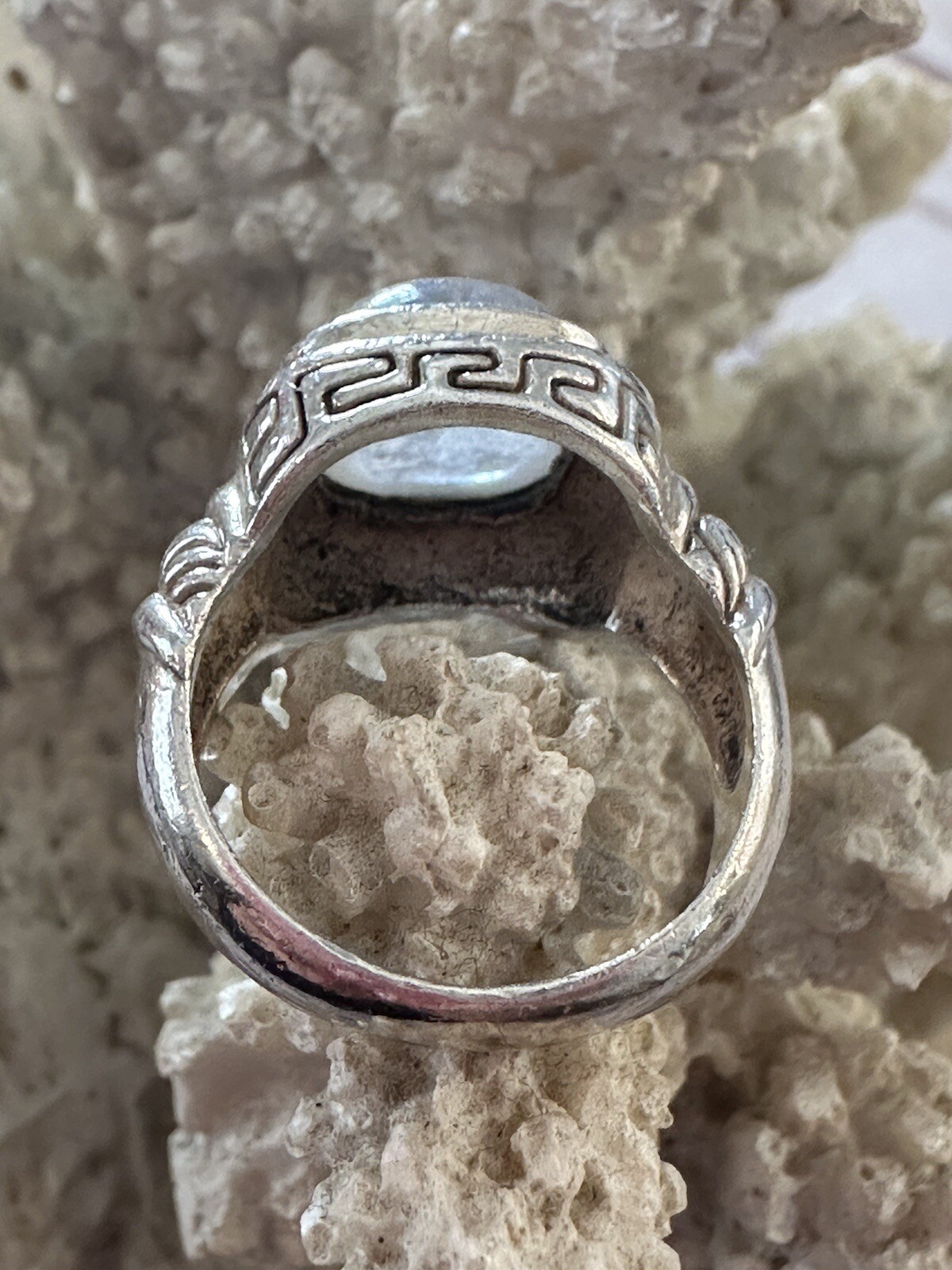 Gorgeous Unique Opalescent Sterling Silver Statem… - image 2