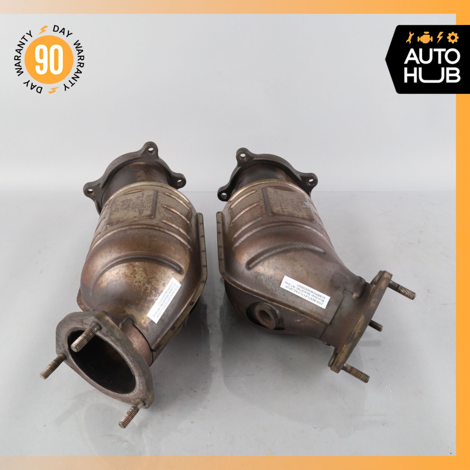 03-06 Bentley Continental Flying Spur GT Exhaust Downpipe Left & Right Set OEM