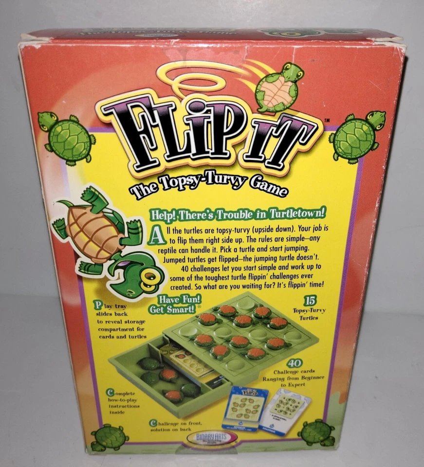 Flip It The Topsy-Turvy Game Think Fun Binary Arts One Player Puzzle Game 2000 - Image 2 of 4