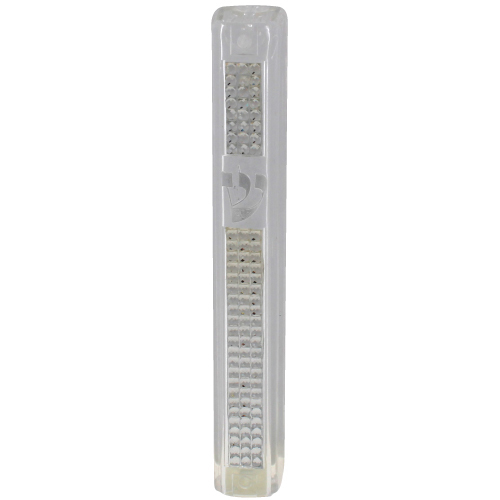 plastic MEZUZAH Mezuza case Jewish Judaica 15 cm stones Israel Hebrew