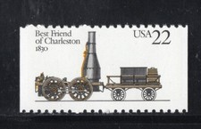 2363  * BEST FRIEND OF CHARLESTON ~ LOCOMOTIVES *  U.S. Postage  BKLT SINGLE MNH