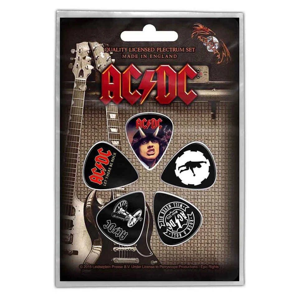 100% OFFICIAL MERCHANDISE AC/DC Plectrum Pack of 5 *Official*