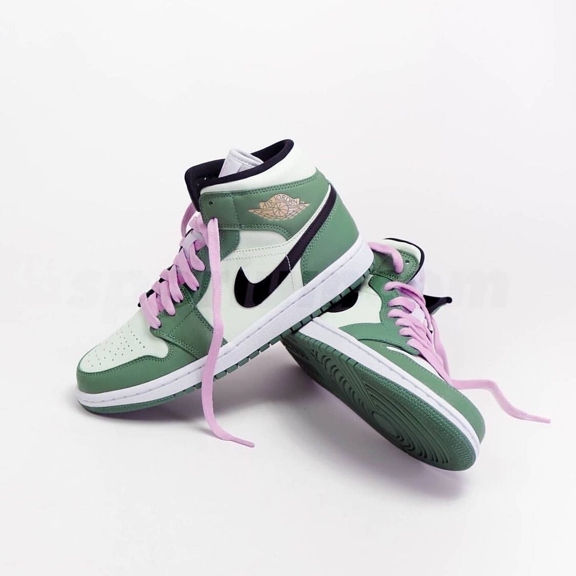 Women Nike Air Jordan 1 Mid Dutch Green AKA High Low CZ0774-300 sz