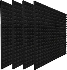 12~96PACK 12"X12"X2" Acoustic Foam Panel Pyramid Studio Soundproof Wall Tile USA