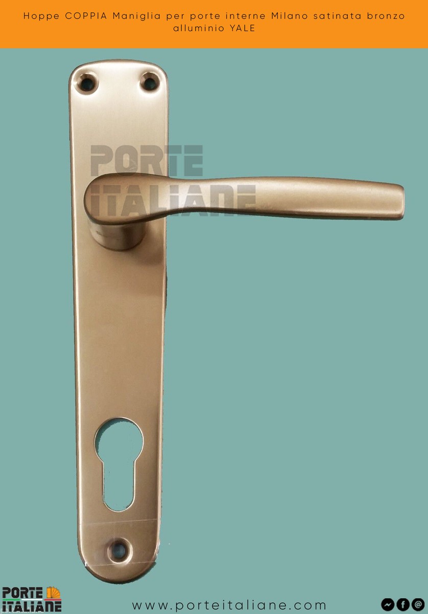 Maniglia Per Porta Interna Drop Ento Rosetta Tonda • Maniglie Design - Foto 4