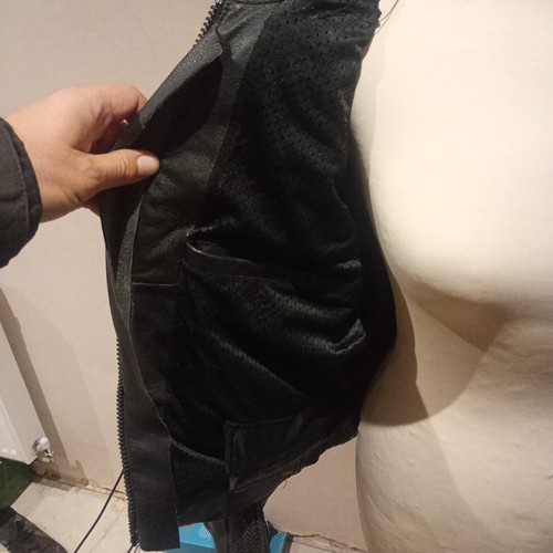 AKITO BODYGUARD BLACK LEATHER BIKER JACKET + REMOVABLE ELBOW UK 40 - Picture 8 of 12