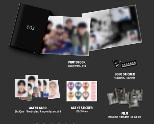 K-POP 82MAJOR 2nd Mini Album X-82 CD+P.Book+2p Card+Film+Sticker+Poster(On Pack) - Imagen 3 de 4