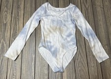 Abercrombie Kids Girls Purple Tie Dyed One Piece Long Sleeve Body Suit Size 5/6