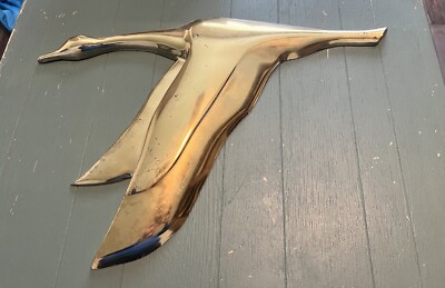Vintage Syroco Flying Seagull Hanging Wall Decor Gold MCM Flying Bird Decor