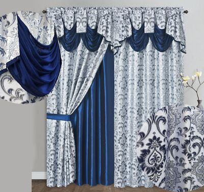 GOHD Samba Star. Jacquard Window Curtain Panel Drape with Attached Fancy Vala...
