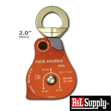 ROCK EXOTICA Omni-Block 2.0" Pulley single sheave block for 1/2 inch Rope 36Kn