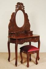 Masterpiece Rococo Dressing Table with stool Vanity Makeup Desk Dresser 78263