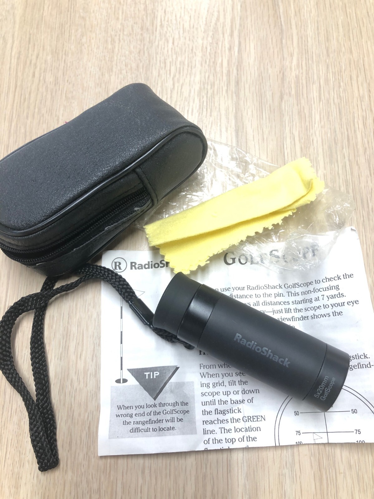 Radio Shack "Golf Scope" Range Finder W/Case, Directions and Cleaning
