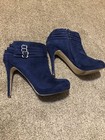 Michael Antonio "MAVE" Womens Microfiber Suede Dark Blue Bootie Stiletto Size 9 — photo 2