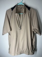 Adidas Climaproof Golf Jacket Mens Large Windbreaker Short Sleeve 1/2 Zip