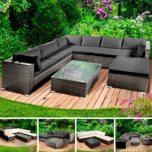 Gartenmobel Poly Rattan Lounge Mobel Sitzgarnitur Gartengarnitur Sitzgruppe Sofa Ebay