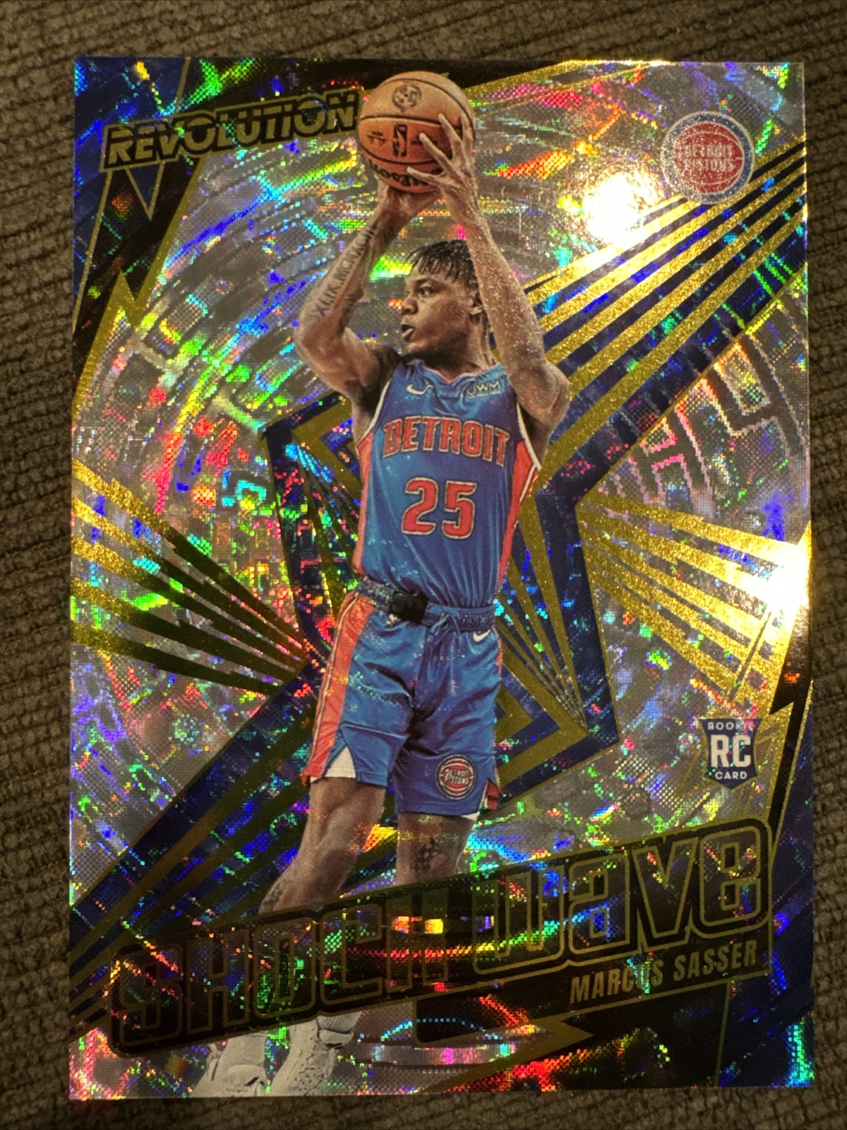 Marcus Sasser 2023-24 Revolution Shock Wave Fractal RC #18 Rookie