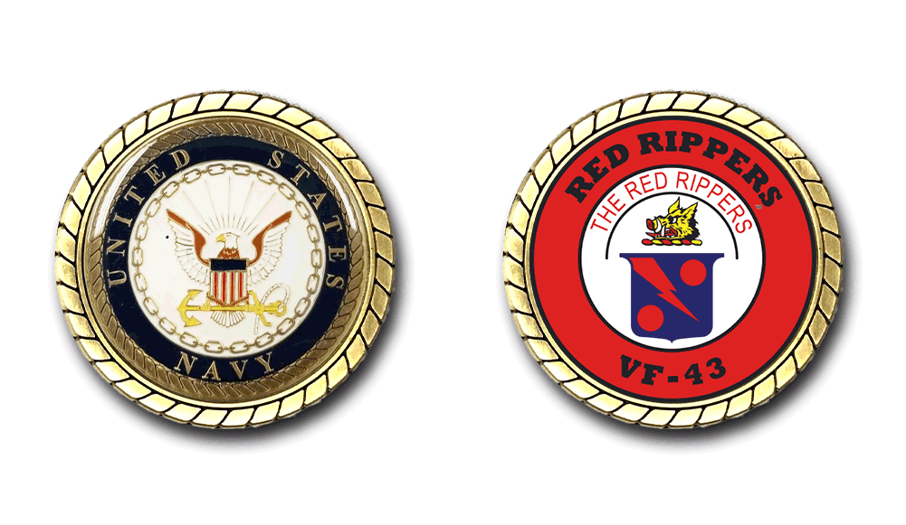 VF-43 Red Rippers US Navy Challenge Coin Officially Licensed US Navy
