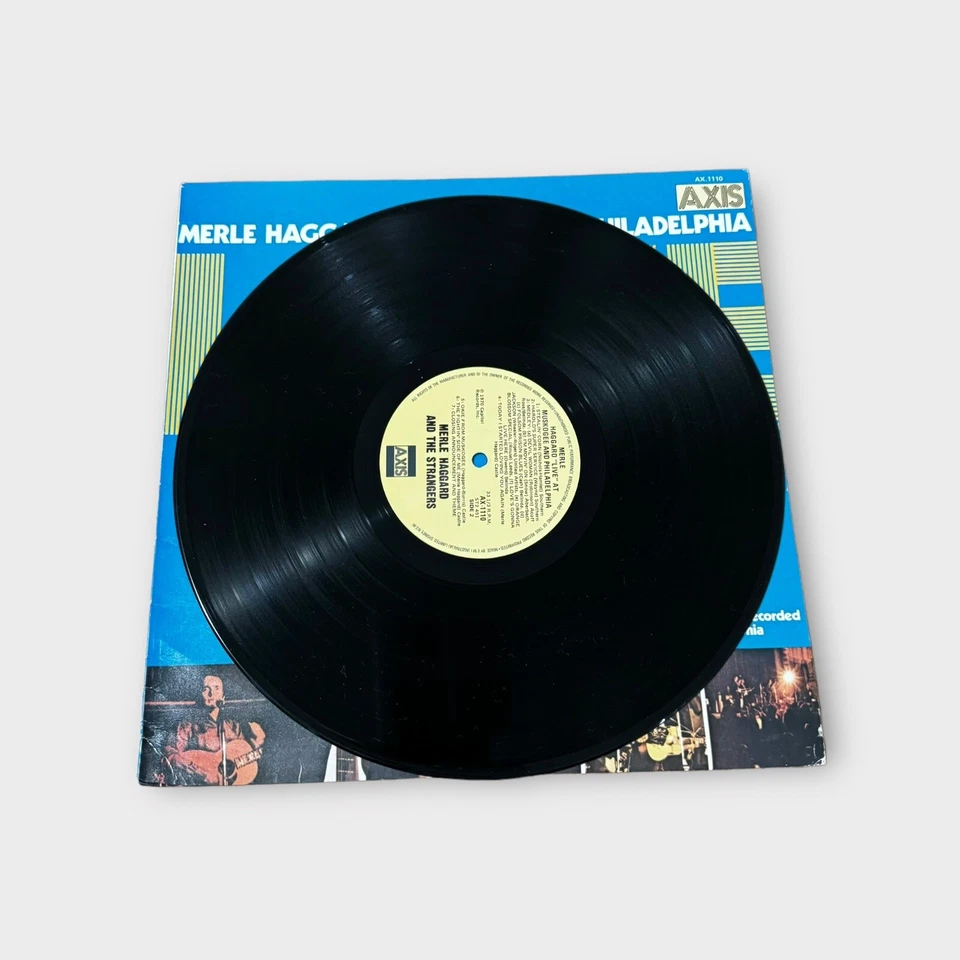 Merle Haggard Live In Muskogee & Philadelphia Vinyl LP Axis Records 1970 AX1110 - Image 3 of 4