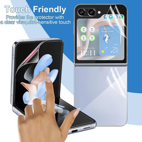 For Samsung Galaxy Z Flip5 Inside + Front Screen Protector Full Body Film 2 Pack - Picture 5 of 7