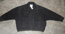*womens Size Xs/s Garage Brand Light Weight Denim Jacket--black--new With Tags