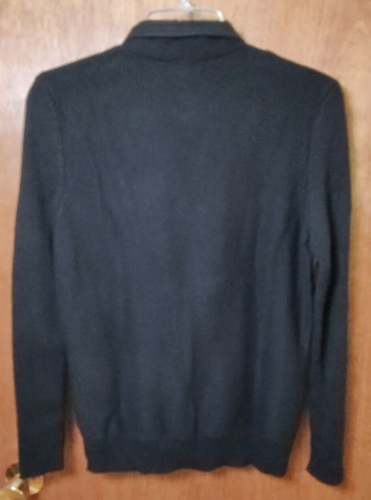 LRL Lauren Jeans Co. sz S black pullover sweater military style gold trim - Picture 6 of 11