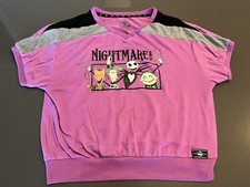 Disney Nightmare Before Christmas Womens Sleep Shirt Sweater M 8-10