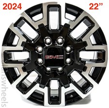 4 New Gmc Sierra 2500 3500 22 Factory Oem Black Machined Wheels Rims