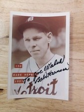#190 BABE HERMAN, 1937 Tigers Autographed 3.5