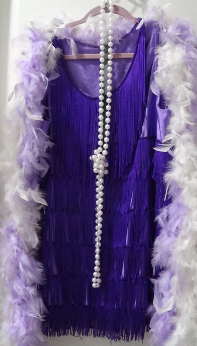 purple flapper dress costume Cleo 1920s Flapper Dress