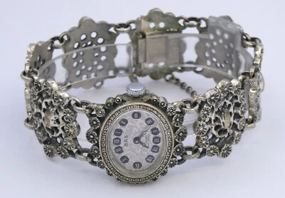 BAS 17RUBIS ANTICHOC Damen Trachtenuhr / Quarz / 835er Silber  - Bild 1 von 4