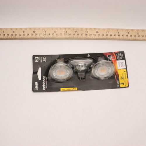 (3-Pk) Feit Electric LED Light Bulbs 50W 12V 500 Lumens BPEXN/930CA/3