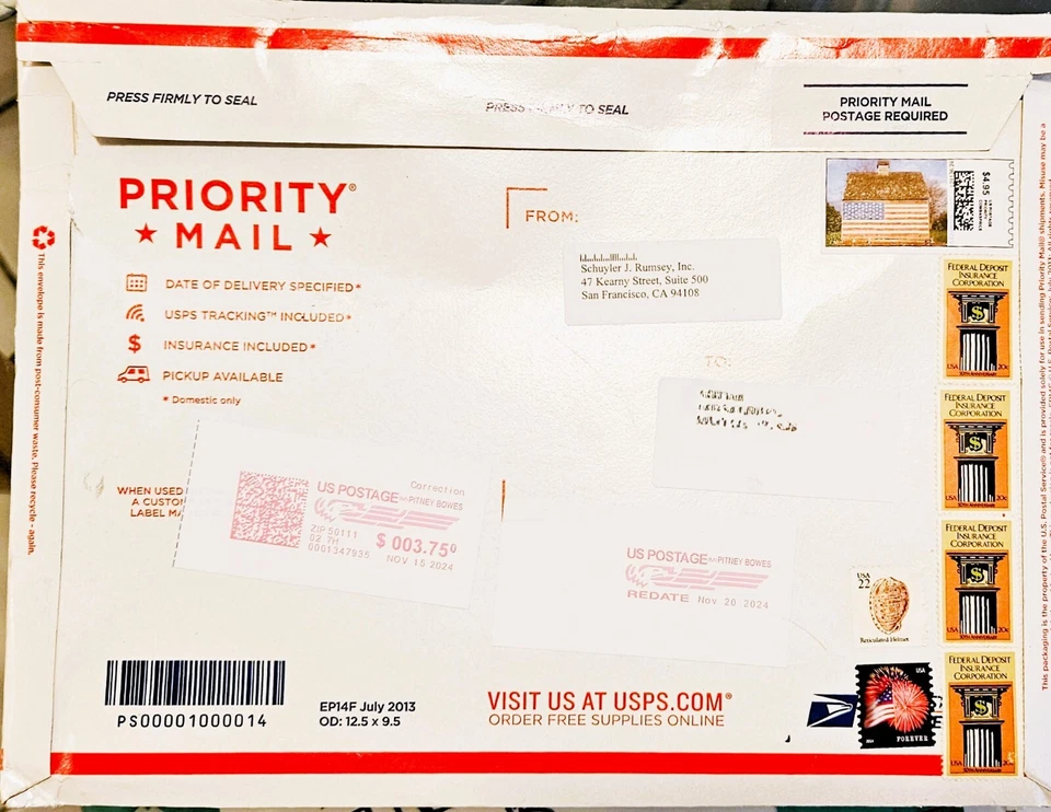 USA 1CVP73 AT PRIORITY RATE ON CORRECT MAILER -- PERSONAL COMPUTER POSTAGE - Image 2 of 3