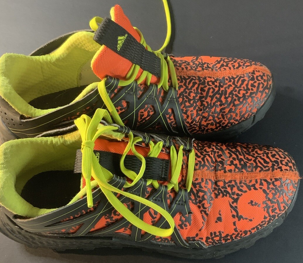 Adidas Boys Vigor Bounce Neon BY3448 Multicolor Running Shoes Sneakers Size 