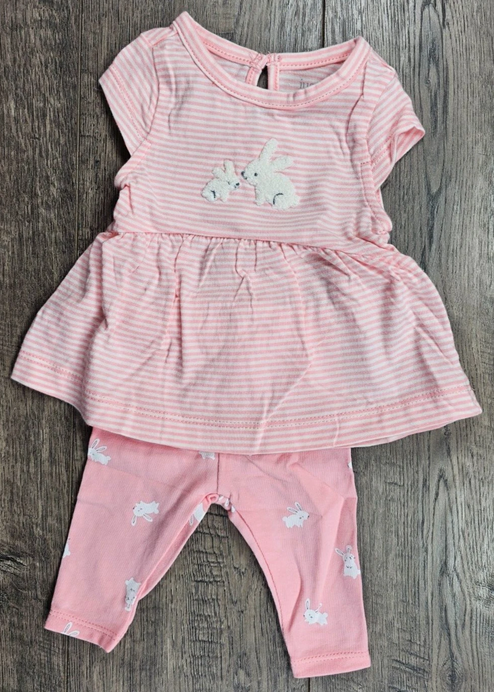 Baby Girl Clothes New Just One You Carter's 2pc Newborn Pink Bunny Outfit