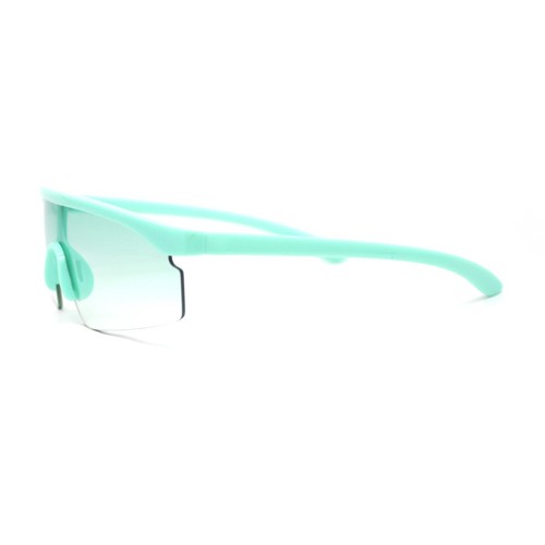 Kids Child Size Trendy Flat Top Shield Plastic Sport Sunglasses - Picture 5 of 21