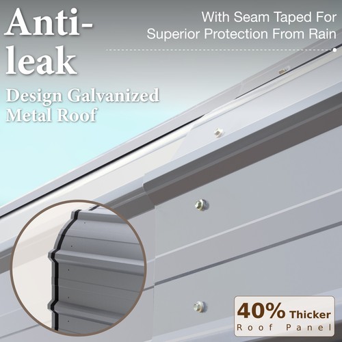 20'x30' Outdoor Carport Metal Carport Car Canopy Heavy Duty Carport Car Shelter - Picture 9 of 13