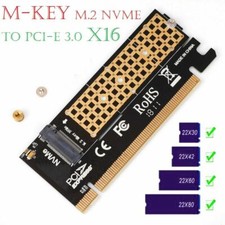 Image of M.2 NVMe SSD NGFF TO PCIE 3.0 X16 X4 16X Adapter M Key Interface Card Full Speed