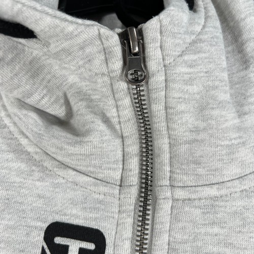 CAT Caterpillar Hoodie Sweatshirt Mens 2XL XXL Gray 1/4 Zip Long Sleeve Work New - Picture 5 of 14