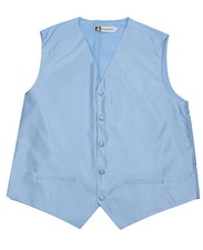 Men's Textured Solid Sky Blue Tone on Tone Tuxedo Vest Formals Waistcoat Prom