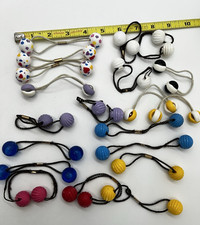 Vintage Goody Twin Bead Hair Knocker Pony Tail Holders Bubbles Lot Of 20