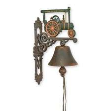 9934876 Dzwonek ścienny Żeliwo Rustykalny ciągnik dł. ok. 40cm