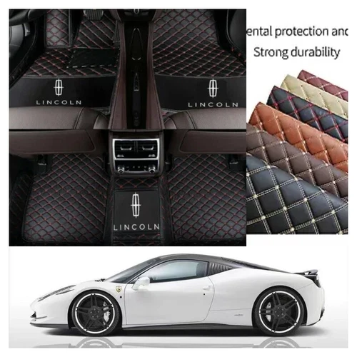 For Lincoln Nautilus Car Floor Mats Waterproof PU Leather Carpets Auto Liners - Bild 14 von 35