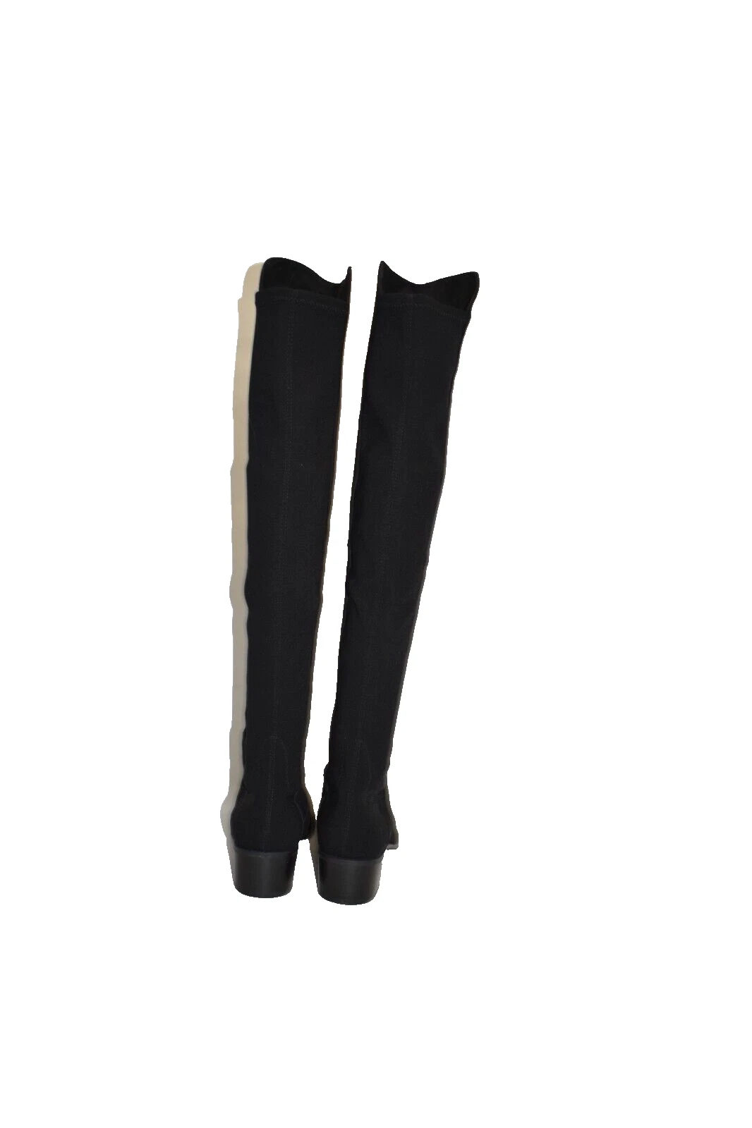 $850 Stuart Weitzman Allserve Suede Over the Knee Boot BLACK BLOCK 10.5 (PB6)